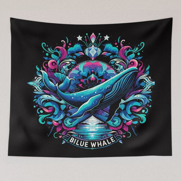 Item preview, Dark Shadows Blue Whale designed and sold by bihtti.