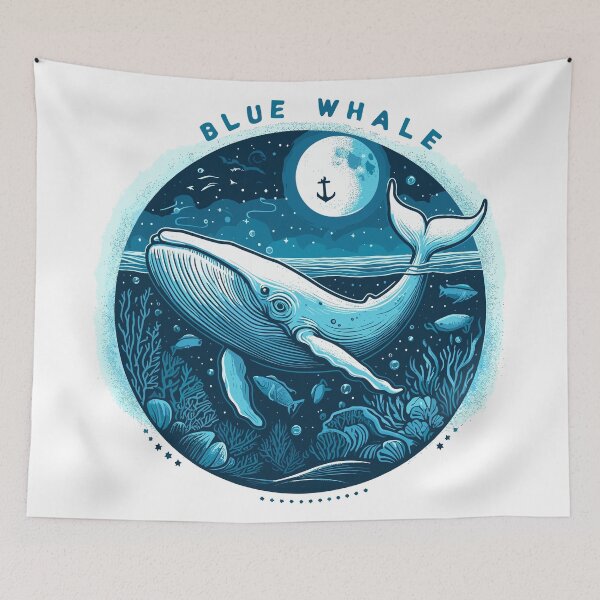 Item preview, Dark Shadows Blue Whale designed and sold by bihtti.