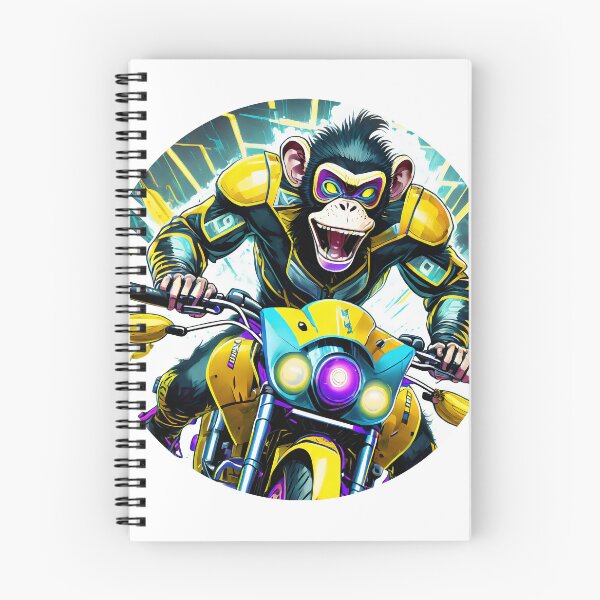 Item preview, Crazy Monkey racing a Motorcycle designed and sold by BADESIGNZZ.