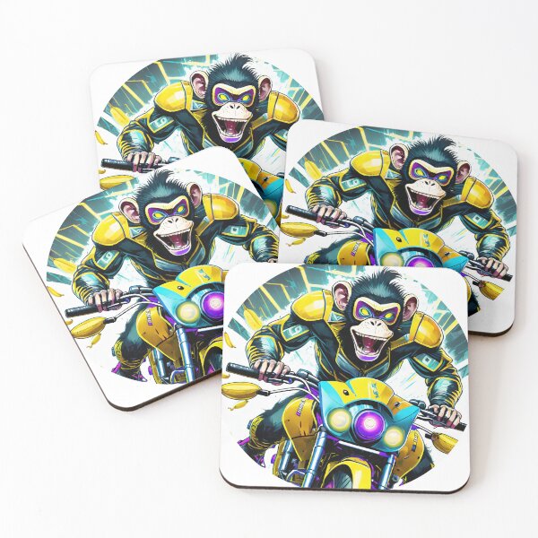 Item preview, Crazy Monkey racing a Motorcycle designed and sold by BADESIGNZZ.