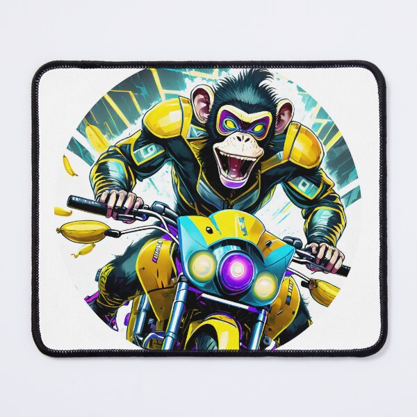 Item preview, Crazy Monkey racing a Motorcycle designed and sold by BADESIGNZZ.
