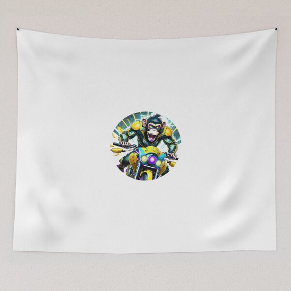 Item preview, Crazy Monkey racing a Motorcycle designed and sold by BADESIGNZZ.