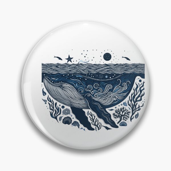 Item preview, Dark Shadows Blue Whale designed and sold by bihtti.