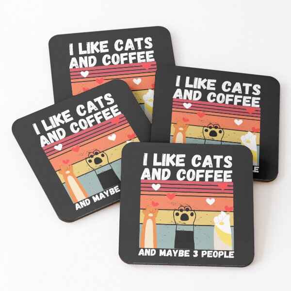 Item preview, i like cats and coffee and maybe 3 people Funny Cat And Coffee Lovers classicT-Shirt designed and sold by scofield97.