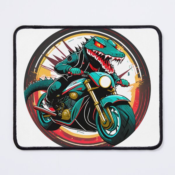 Item preview, Croc racing on a motorcycle!  designed and sold by BADESIGNZZ.