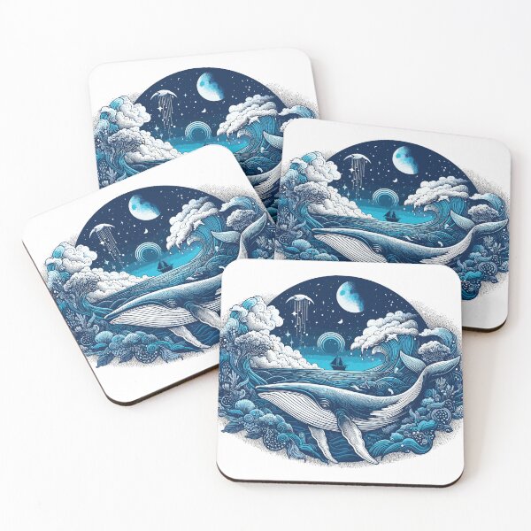 Item preview, Dark Shadows Blue Whale designed and sold by bihtti.