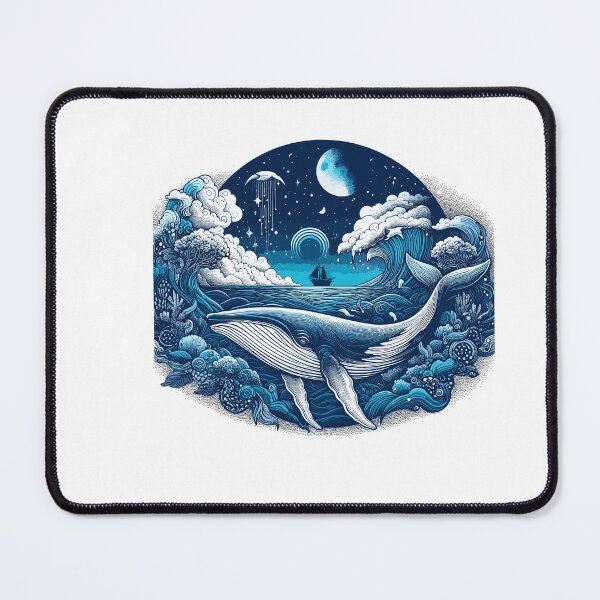 Item preview, Dark Shadows Blue Whale designed and sold by bihtti.