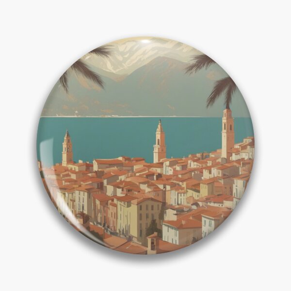 Item preview, Vintage poster Menton France designed and sold by KarakitAI.