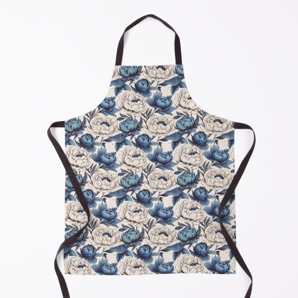 Item preview, Blue and cream peonies designed and sold by StormbornGem.
