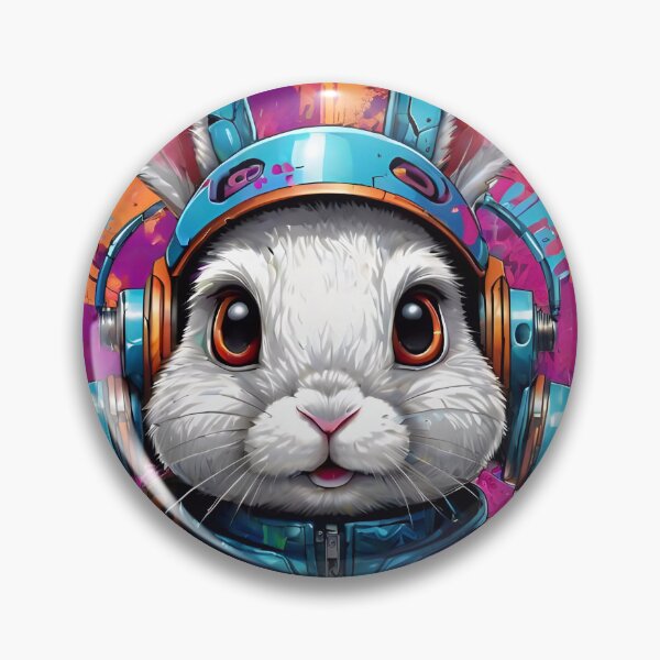 Item preview, Cute Cyborg Rabbit Graffiti Art designed and sold by TheArtOfPat.
