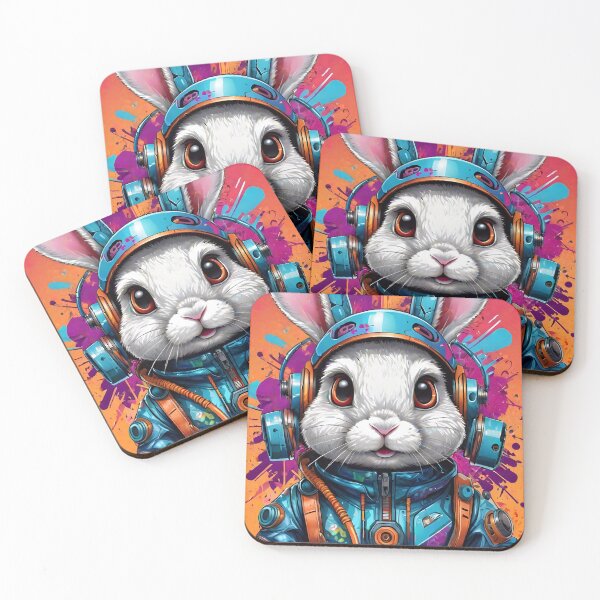 Item preview, Cute Cyborg Rabbit Graffiti Art designed and sold by TheArtOfPat.