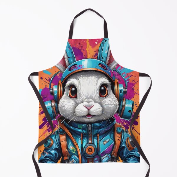 Item preview, Cute Cyborg Rabbit Graffiti Art designed and sold by TheArtOfPat.