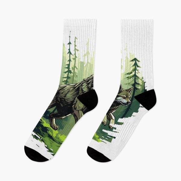 Item preview, wolves running through the forest designed and sold by javierparra.