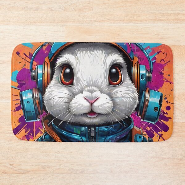Item preview, Cute Cyborg Rabbit Graffiti Art designed and sold by TheArtOfPat.