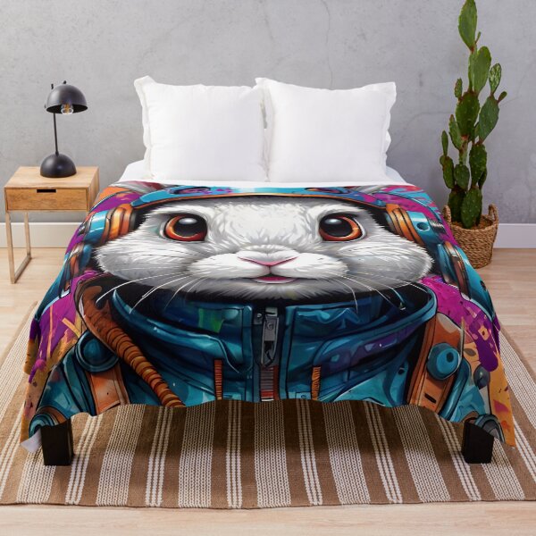 Item preview, Cute Cyborg Rabbit Graffiti Art designed and sold by TheArtOfPat.