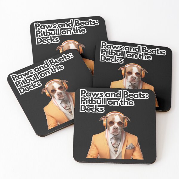 Item preview, Paws and Beats: Pit bull on the decks DJ designed and sold by coserkan.