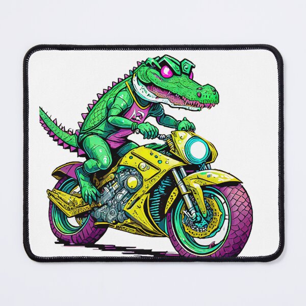 Item preview, Alligator on a motorcycle designed and sold by BADESIGNZZ.