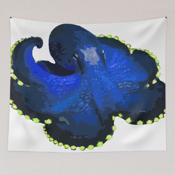 Item preview, Painted Dark Blue Octopus designed and sold by Little-Vixen.