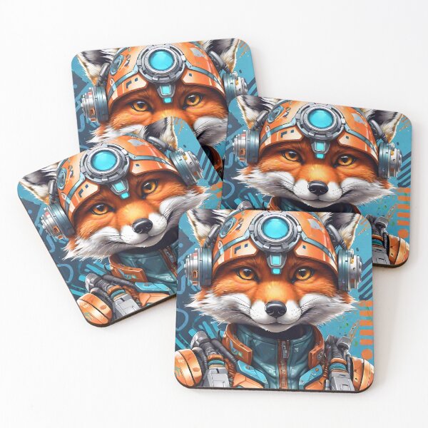 Item preview, Cute Cyborg Red Fox Graffiti Art designed and sold by TheArtOfPat.
