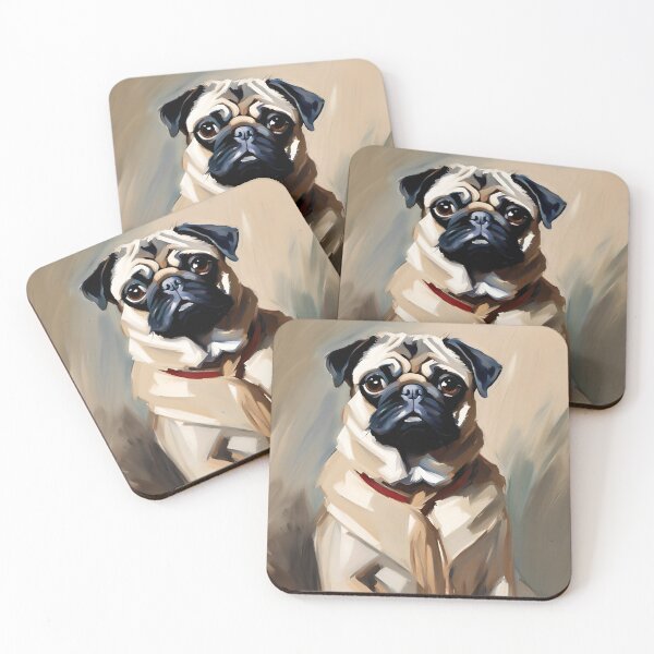 Item preview, Pug Dog Portrait with Tie designed and sold by Futurebeachbum.