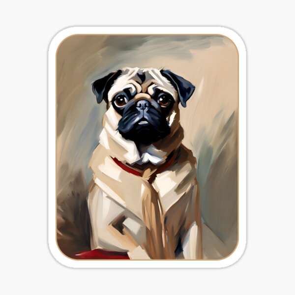 Item preview, Pug Dog Portrait with Tie designed and sold by Futurebeachbum.