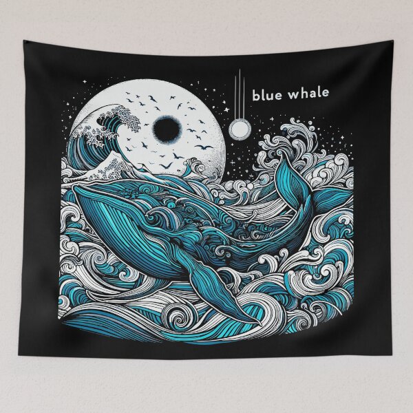 Item preview, Dark Shadows Blue Whale designed and sold by bihtti.