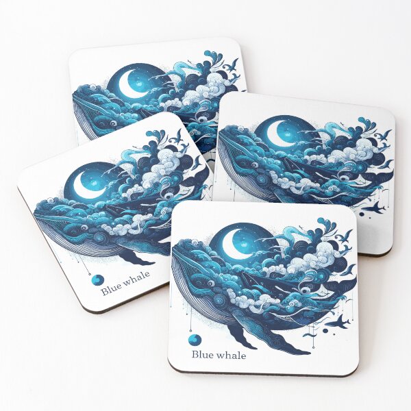 Item preview, Dark Shadows Blue Whale designed and sold by bihtti.