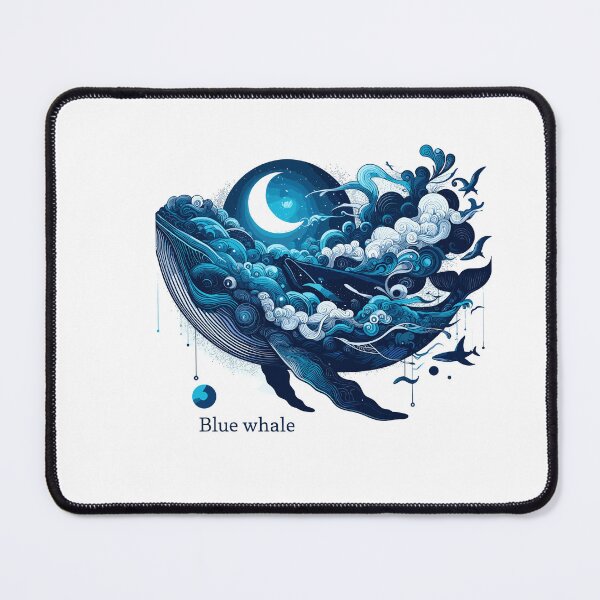 Item preview, Dark Shadows Blue Whale designed and sold by bihtti.