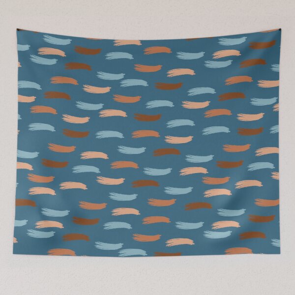 Item preview, Beautiful Blue and Brown Paint Brush theme designed and sold by EMMonovi.