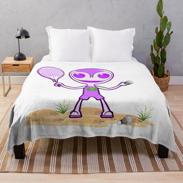 Item preview, Aliens also like to play badminton. designed and sold by Zofia Sosnecka.