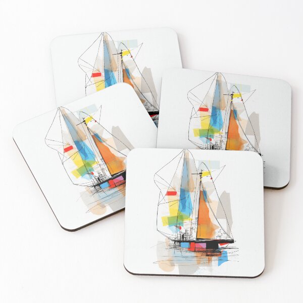 Item preview, Abstract Sailboat Art designed and sold by Sketch-Shack.