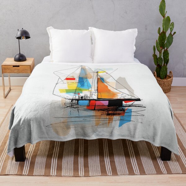 Item preview, Abstract Sailboat Art designed and sold by Sketch-Shack.