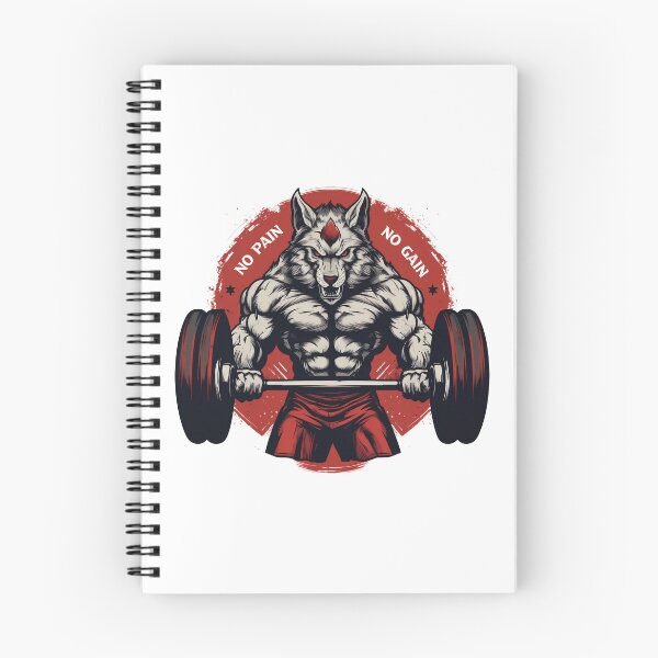 Item preview, bodybuilder wolf lifting weights designed and sold by javierparra.