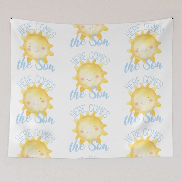 Item preview, Here comes the son babyshower boy gender reveal designed and sold by CreativaNook.