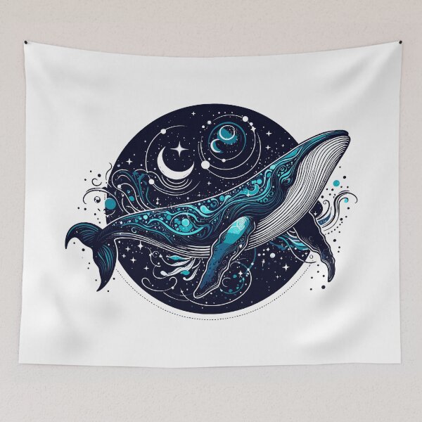 Item preview, Dark Shadows Blue Whale designed and sold by bihtti.