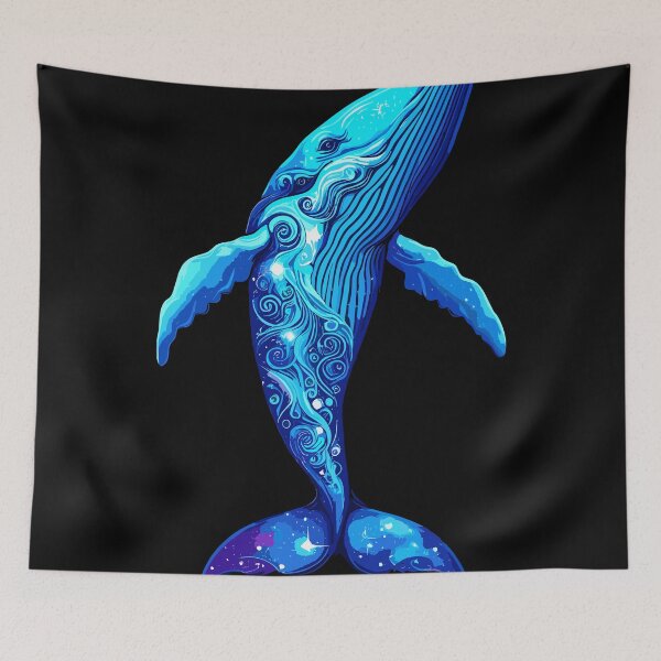 Item preview, Dark Shadows Blue Whale designed and sold by bihtti.