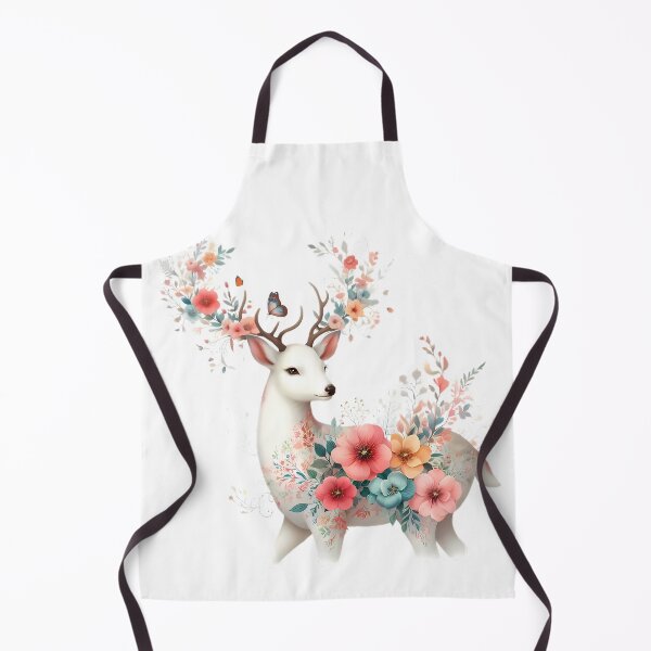 Item preview, A beautiful deer with beautiful colorful flowers designed and sold by CreativeSparkzz.