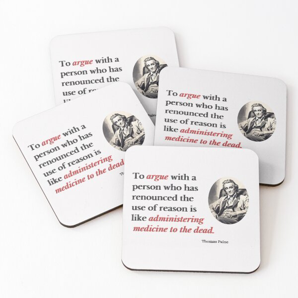Item preview, Thomas Paine - Famous Quotes - Arguing is senseless - History Quotes designed and sold by Rtim1230.