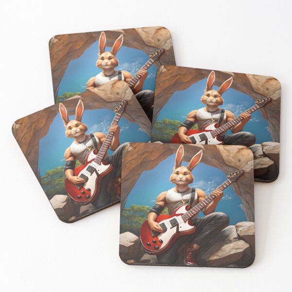 Item preview, A sporty rabbit with a guitar designed and sold by Sopilka.