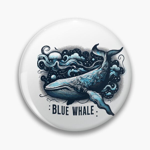 Item preview, Dark Shadows Blue Whale designed and sold by bihtti.