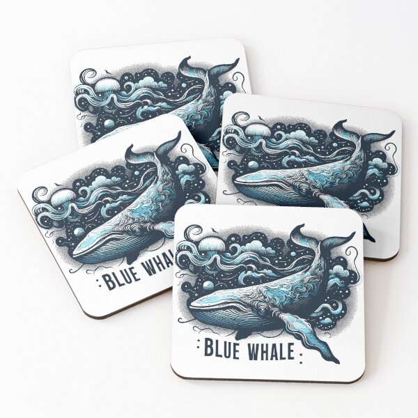 Item preview, Dark Shadows Blue Whale designed and sold by bihtti.