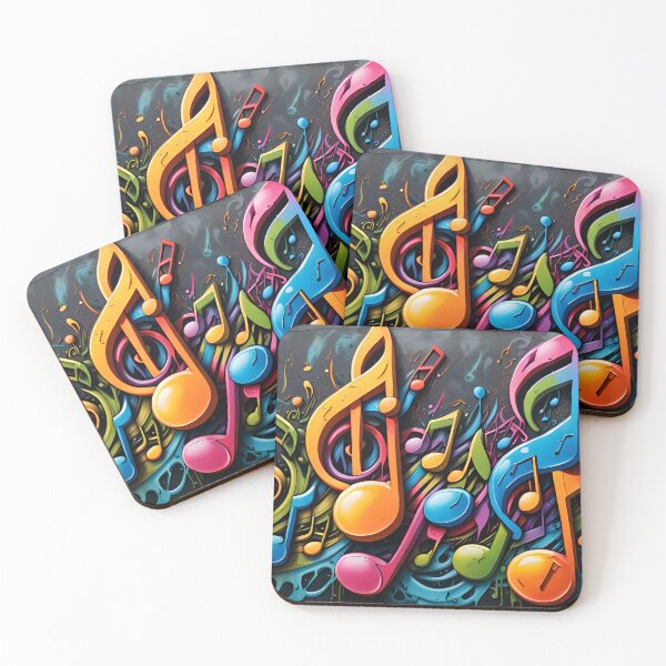 Item preview, Colorful Graffiti Music Notes designed and sold by DisneyKrayzie.