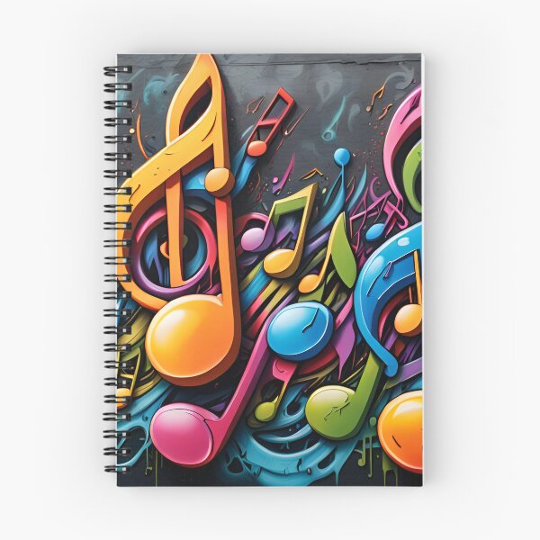 Item preview, Colorful Graffiti Music Notes designed and sold by DisneyKrayzie.