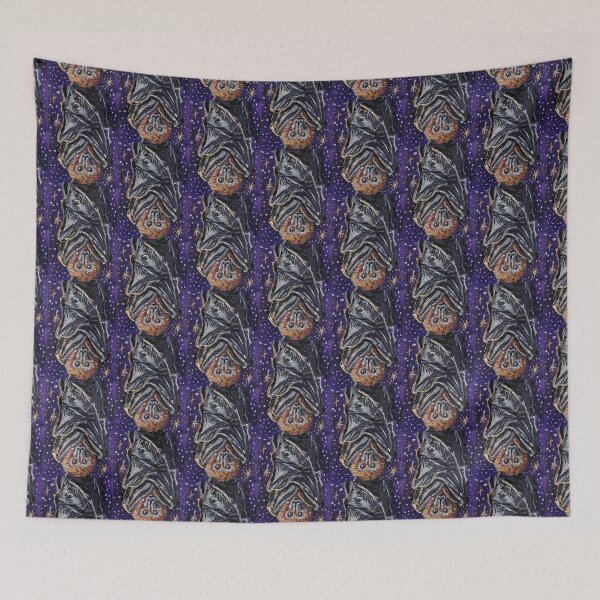 Item preview, Realistic Painted Bat on Purple Galaxy designed and sold by skybluekitty.