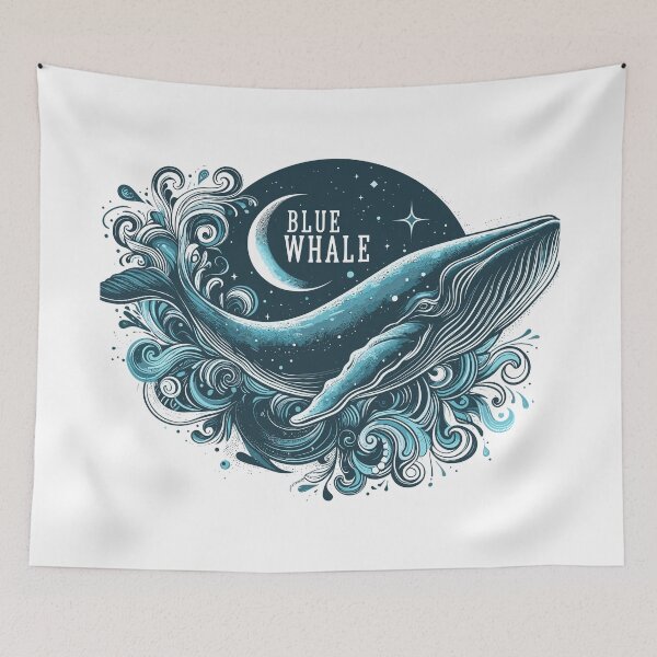 Item preview, Dark Shadows Blue Whale designed and sold by bihtti.