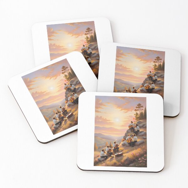 Item preview, Dreamy Friends Play Musical Instruments at Sunset designed and sold by PanoramaPrints.