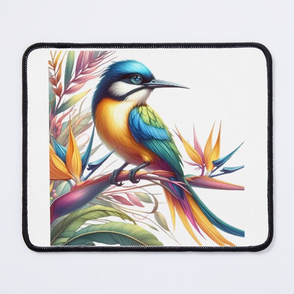 Item preview, A beautiful colorful bird rests on a branch designed and sold by CreativeSparkzz.