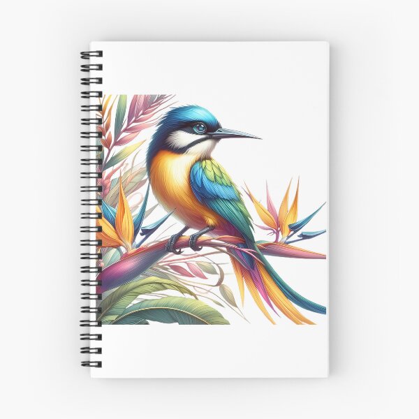 Item preview, A beautiful colorful bird rests on a branch designed and sold by CreativeSparkzz.