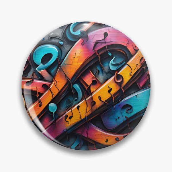 Item preview, Colorful Graffiti Music Notes designed and sold by DisneyKrayzie.