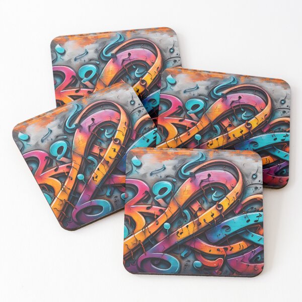 Item preview, Colorful Graffiti Music Notes designed and sold by DisneyKrayzie.